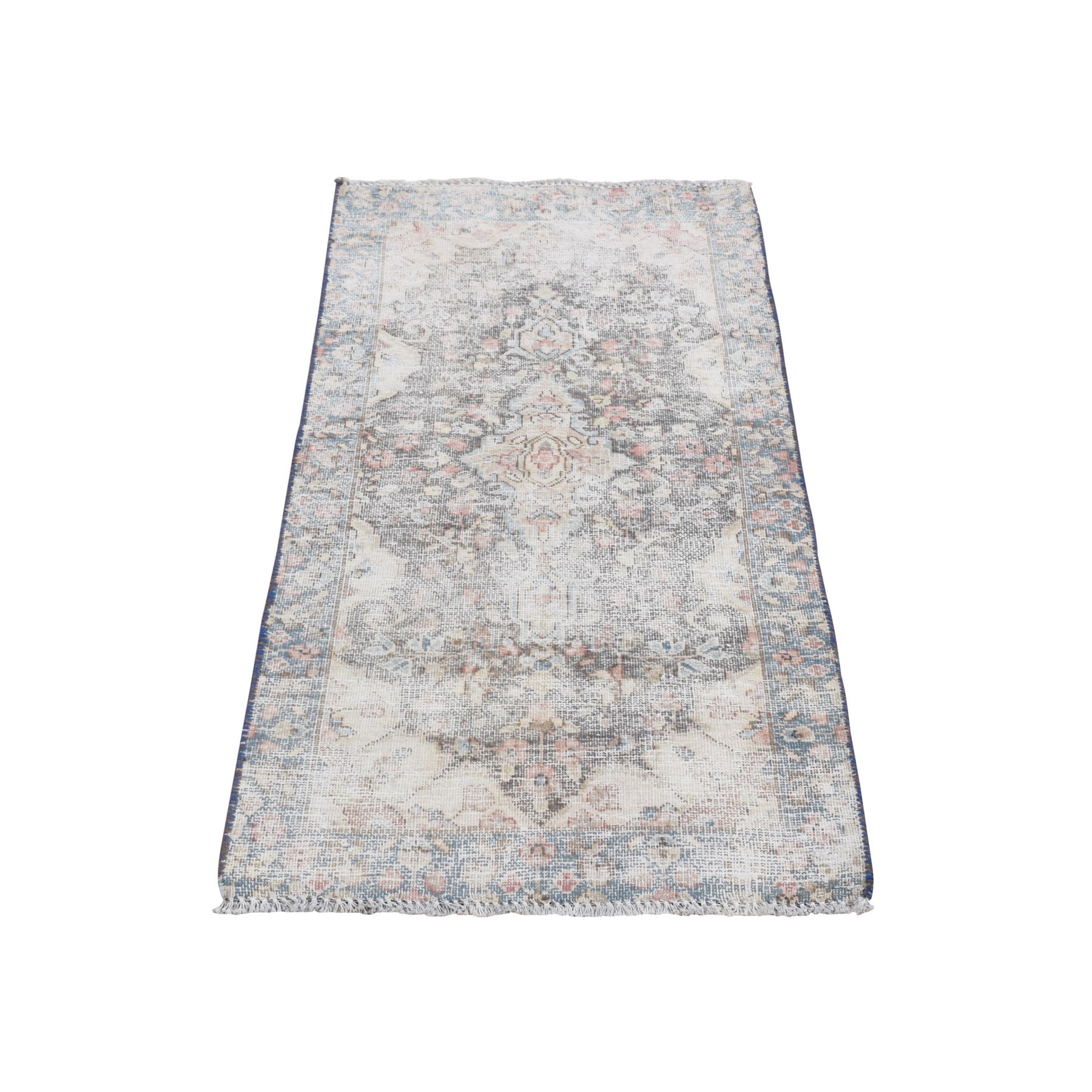 Transitional Wool Hand-Knotted Area Rug 1'10